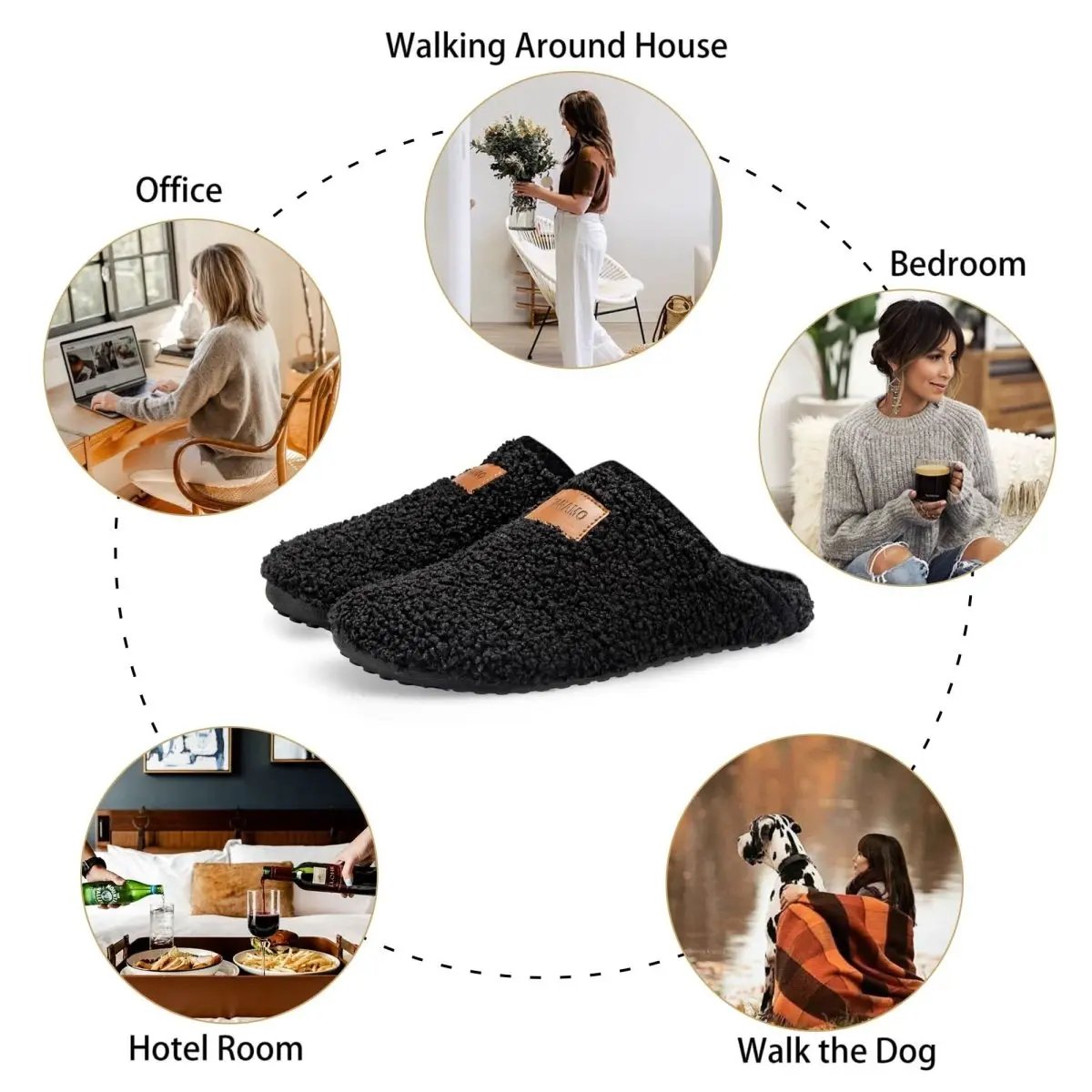 House Slippers for Women Men Indoor Barefoot Slippers Socks Furry Slip on House Shoes Cozy Comfy Slippers for Home Bedroom Travel Yoga - Love Salve